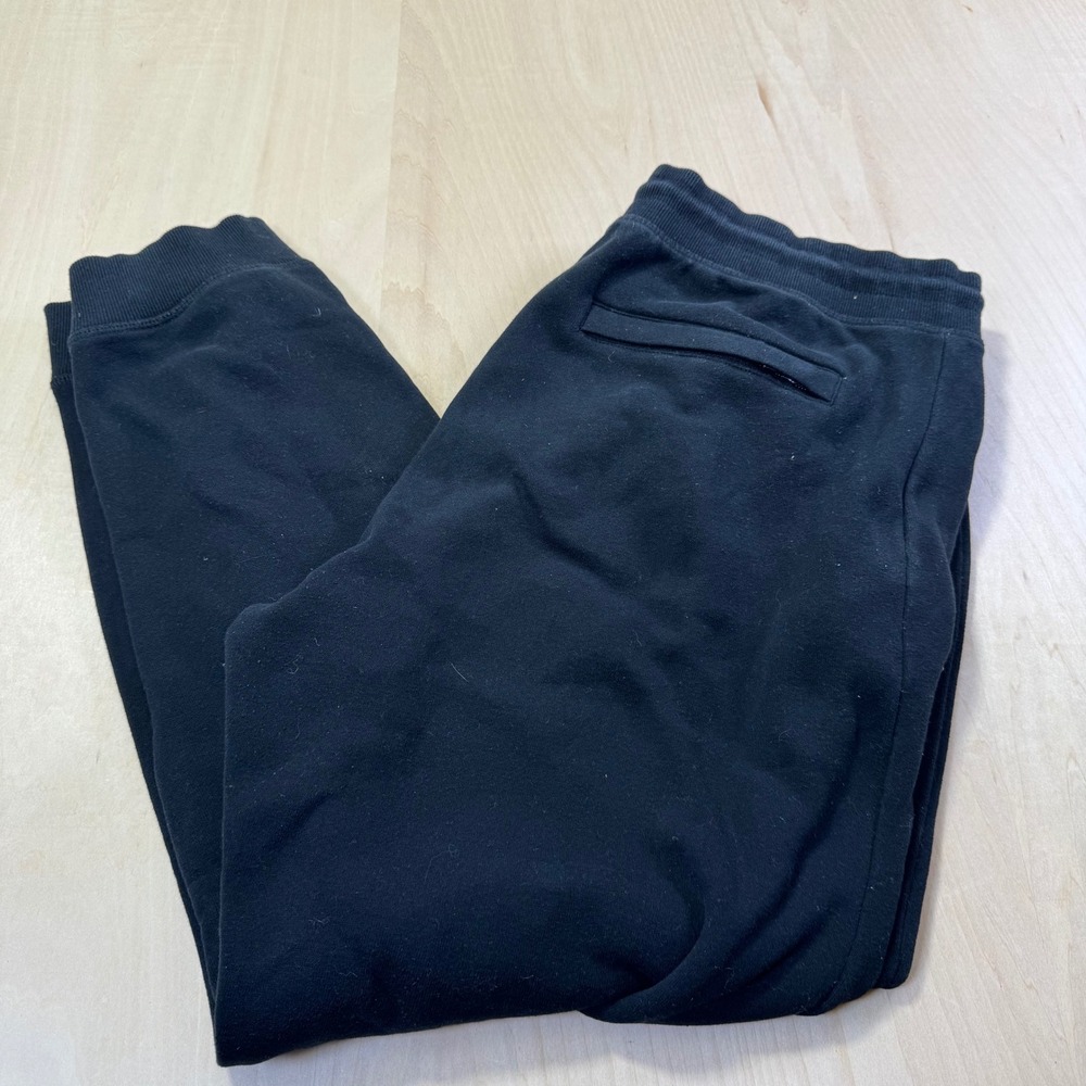 GOAT USA Mens Joggers Black Fleece Sweatpants Embroidered Logo Size XL